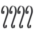 thumbnail image 1 of Haute Decor Stocking Scrolls Holiday Stocking Hanger, Black (4 Pack), 1 of 3