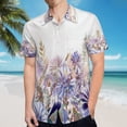thumbnail image 5 of High Quality Hawaiian Shirts for Men Short Sleeve Aloha Beach Shirt Floral Summer Casual Button Down Shirts Blouses OKG73A, 5 of 7