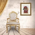 thumbnail image 3 of Fab Funky 15x18 Gold Ornate Wood Framed with Double Matting Museum Art Print Titled - Golden Retriever and Baseball Cap, 3 of 4