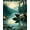 Teal Green Tan, Pattern 1, variant on ODIKA 8'x10' Washable Area Rug Fishing Lake Border Cabin Forest Wildlife Print Motif Motifs for King Size Bedroom Under Bed, Master Suite, Non-Shedding, Easy Care