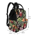 thumbnail image 2 of Daiia Watercolor Tropical Flowers Large Capacity Baby Bag Waterproof Stylish Diaper Bag Mummy Backpack Adjustable Straps Diaper BagBaby Essentials Bag, 2 of 6