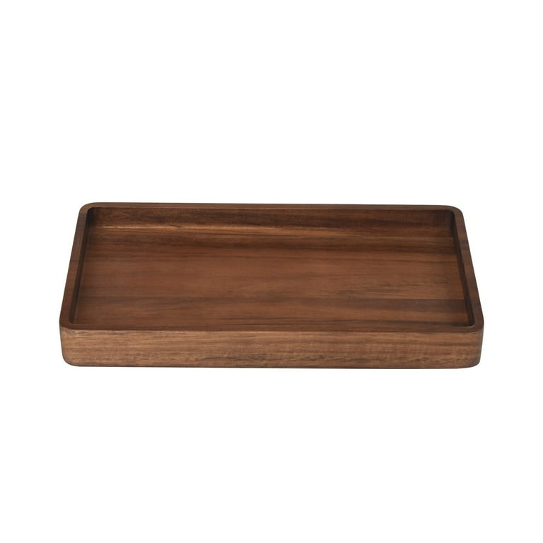 3 pack) Better Homes & Gardens Acacia Wood Tray Organizer, Walnut