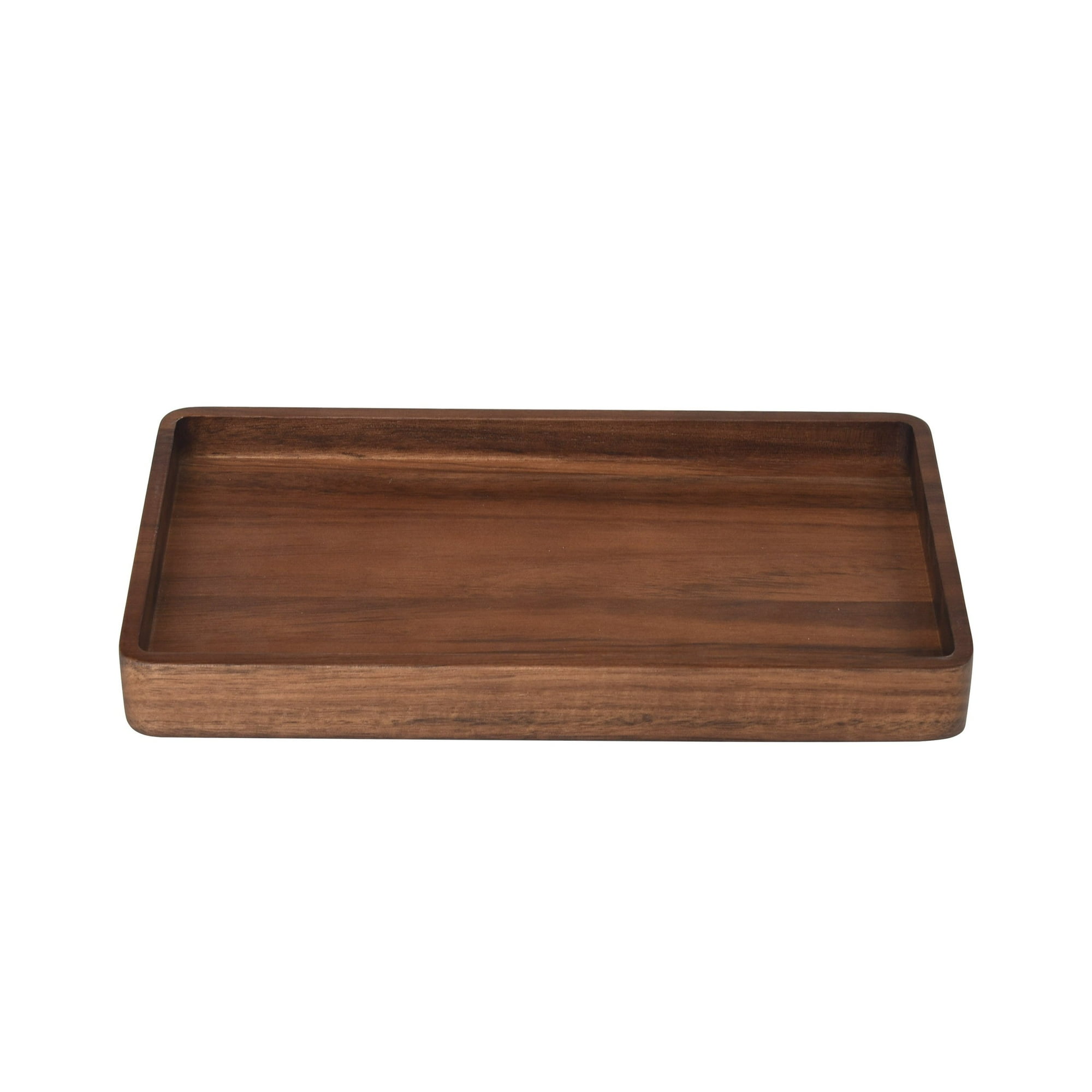 Better Homes & Gardens Acacia Wood Tray Organizer  Walnut