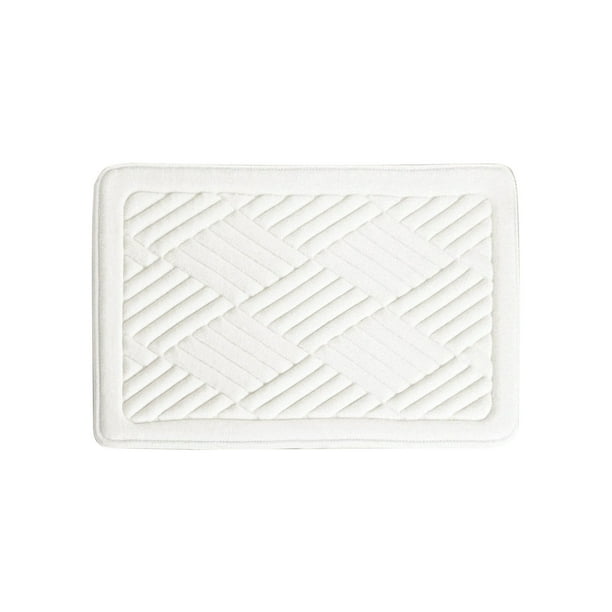 Alfombrilla de baño absorbente antideslizante de terciopelo suave y espuma. Alfombra de baño lavable a máquina de secado rápido para ducha, bañera, cocina, sala de estar y entrada.