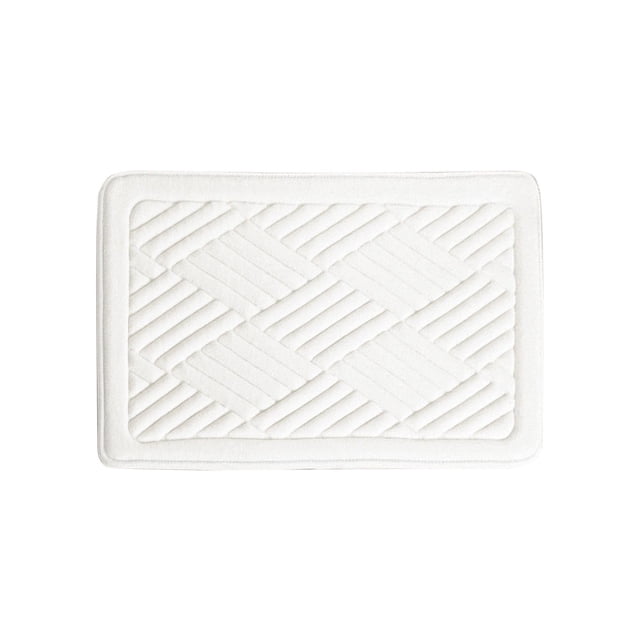 Non-Slip Bath Mat, Absorbent Foam Bath Mat, Machine Washable Soft Velvet Bath Rug for Bathroom Floor, Easier to Dry and Comfortable Home Use