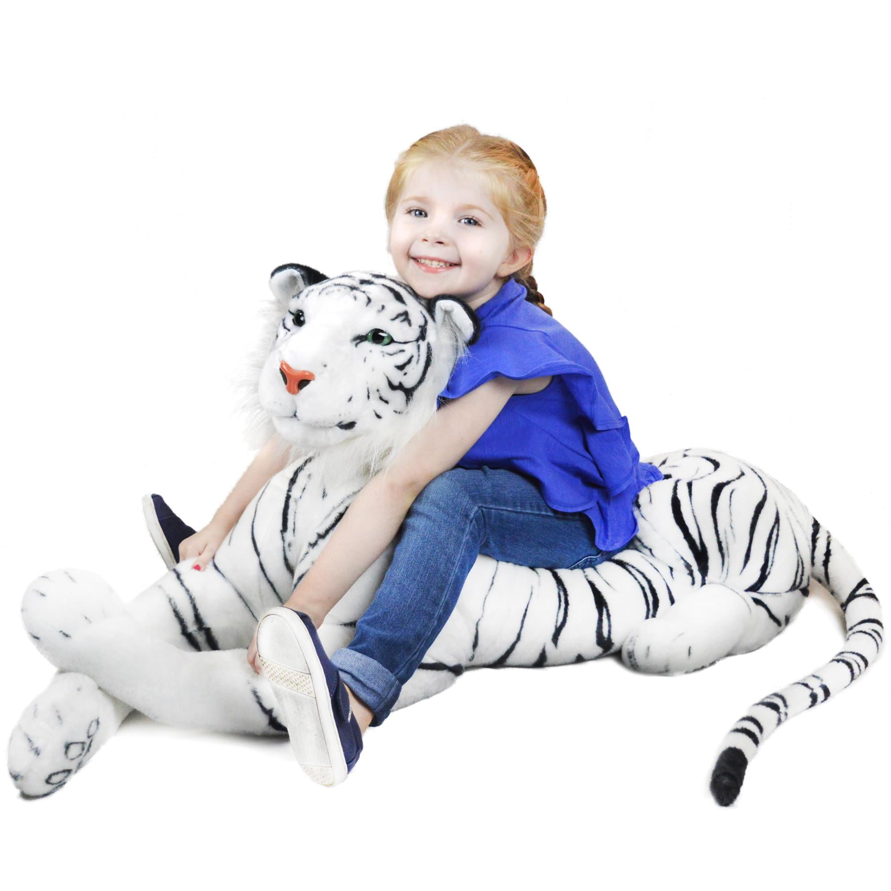 giant white tiger stuffed animal