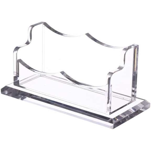 Single Layer Desktop Business Cards Storage Box Clear Name Cards Holder 1 Set