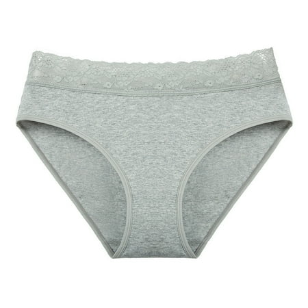 

DORKASM Women s Invisible Seamless Comfort Panties Low Rise Bikini Briefs Stretch Lace Hipster L Light Gray