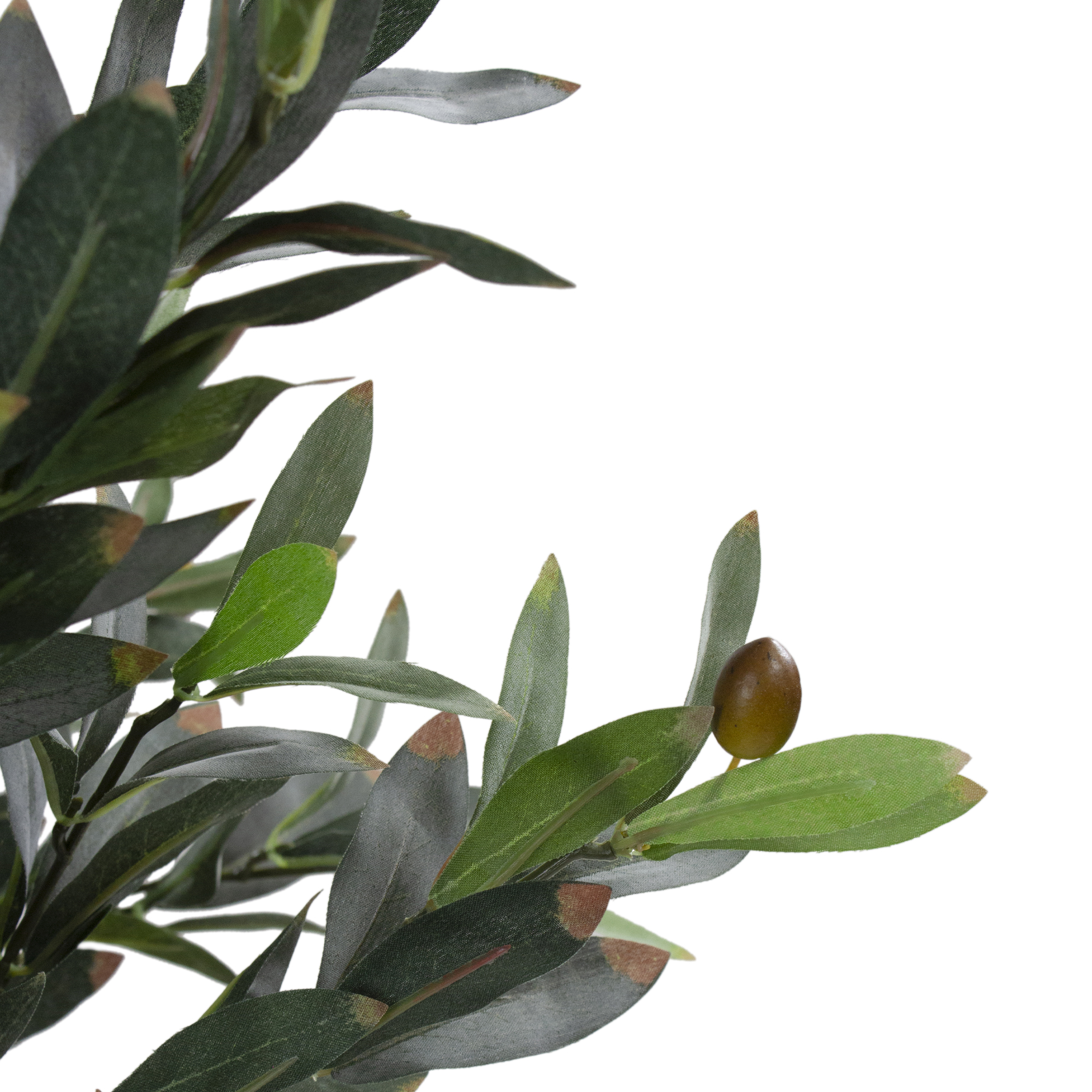 40" Potted Brown and Green Artificial Olive Tree with Foliage