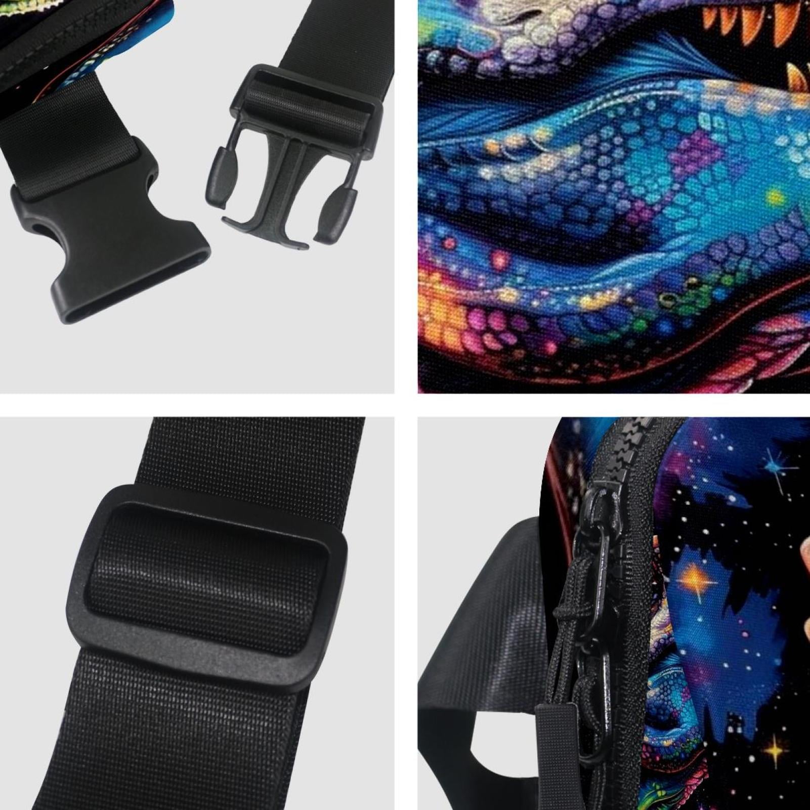 Dinosaur Lightweight Adjustable Waist Bag with Extension Strap - Unisex Fanny Pack