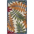 thumbnail image 4 of Nourison Aloha Indoor/Outdoor Tropical Botanical Multicolor 3' x 5' Area Rug, (3' x 5'), 4 of 9