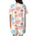 thumbnail image 4 of Womens Pajama Sets With Pocket, Artistic Cute Cartoon Pig Lounge Sets Short Sleeve Sleepwear PJ Sets for Women, 4 of 6