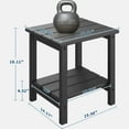 thumbnail image 2 of Riedhoff 2-Tiers Outdoor Side Table for Patio, 17.71" x 15.35"x 18.11", Weather Resistant, Black, 2 of 7