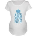 thumbnail image 1 of Keep Calm Let Mum Mom Fix It Maternity Soft T Shirt White SM, 1 of 1