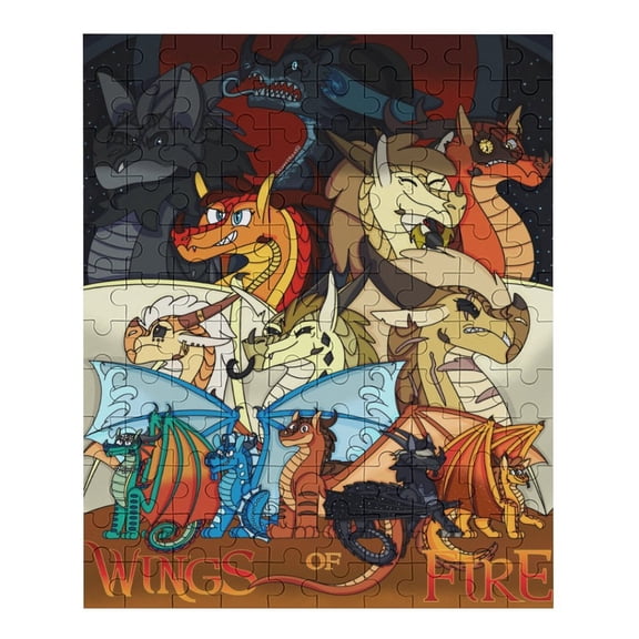 120 PCS Jigsaw Puzzle Wings Of Fire Wooden Puzzle Challenging Game Fun Artwork For Family Friends Gifts