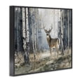 thumbnail image 2 of Stupell Industries Rustic Lodge Lone Stag in Birch Forest Black Framed Giclee Art, 14 x 11, by Franklyn Gregory, 2 of 8