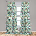 thumbnail image 5 of Ambesonne Botanical Curtains, Exotic Summer Butterfly, Pair of 28"x95", Multicolor, 5 of 5