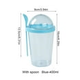 thumbnail image 2 of Overnight Oats Containers With Lids 400ml/13.5oz Portable Yogurt Cup For Breakfast  Travel  Gym  Office, 2 of 13