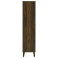 thumbnail image 3 of 69 Inch Tall Accent Cabinet- Vertical Slatted Design- Brown and Black, 3 of 5