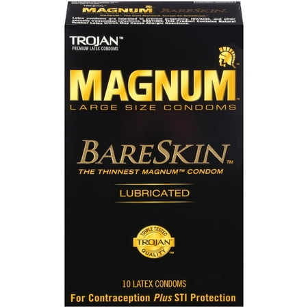 MAGNUM Bare Skin Condoms, 10ct (Best Condoms To Last Longer In Bed)