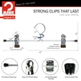 thumbnail image 2 of Percha de Ropa Antideslizante para Pantalones y Faldas con Dos Clips Antideslizantes, Estilo K/30D, 12 Pulgadas, Juego de 10, 2 of 7
