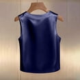 thumbnail image 4 of DHFJKG Silk Satin Tank Tops For Women Pearl Scoop Neck Summer Sleeveless Camisole Basic Blouses Work Dressy Clothes Trendy Top, 4 of 4