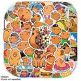 thumbnail image 2 of Pegatinas de dibujos animados de anime de conejillo de indias, capibaras, 50 unidades, PVC, 2 of 3