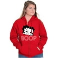 thumbnail image 3 of Retro Betty Boop Cartoon Character Women Plus Size Zipper Hoodie Brisco Brands 2X, 3 of 5