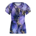 thumbnail image 3 of Blouses à Manches Courtes pour Femmes Mode Femmes Été Imprimé T-Shirt à Col en V Manches Courtes Blouse Décontractée T-Shirts d'Été pour Femmes Blouse à Manches Courtes Femmes T-Shirts Été, 3 of 5