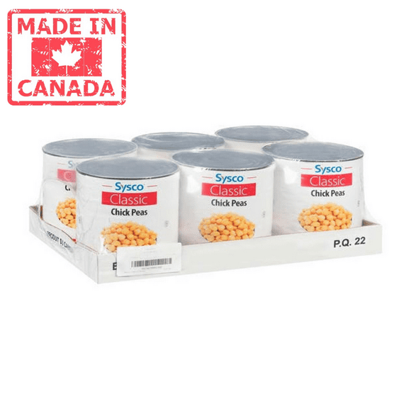 Sysco Classic Bean Chickpea Garbanzo 2.84L/96 oz (6/Case)- Canadian Made