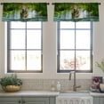 thumbnail image 4 of LALILO Kitchen Curtain Valance Star Heart Constellation Love Rod Pocket Window Curtain 52"x 18" Set of 2, 4 of 7