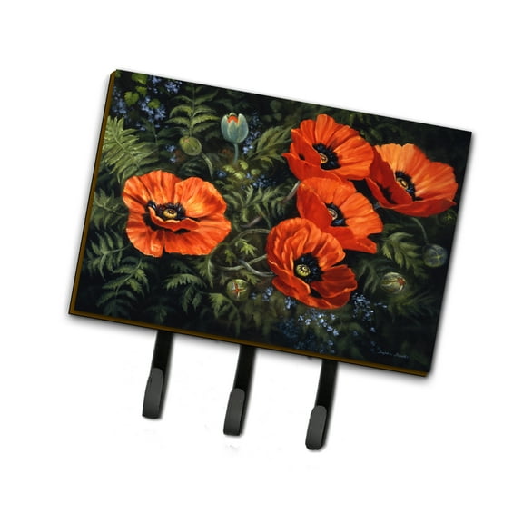 Poppies by Daphne Baxter Leash or Key Holder