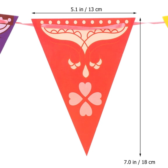 2-Pack Mexican Flag Garland Fiesta Party Decorations Hanging Banner for Mexican Theme Celebrations and Events
