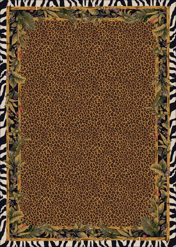 5x8 Milliken Jungle Safari Skins Tropical Zebra Area Rug Approx 5'4"x7'8" 
