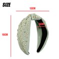 thumbnail image 2 of Diademas para mujer,Diademas para mujer,Diademas para mujer Diademas,Diadema ancha anudada,Diadema superior adornada con joyas,Diadema elegante para el cabello para mujer, 2 of 5