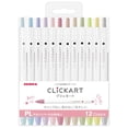 thumbnail image 1 of Bolígrafo Zebra Pen WYSS22-12CPL Clickart a base de agua, 12 colores, 1 of 6