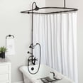 thumbnail image 2 of Mason Hill 54 Inch Clawfoot Tub Deck Mount Shower Enclosure with Faucet and Watering Can Shower Head, 2 of 2