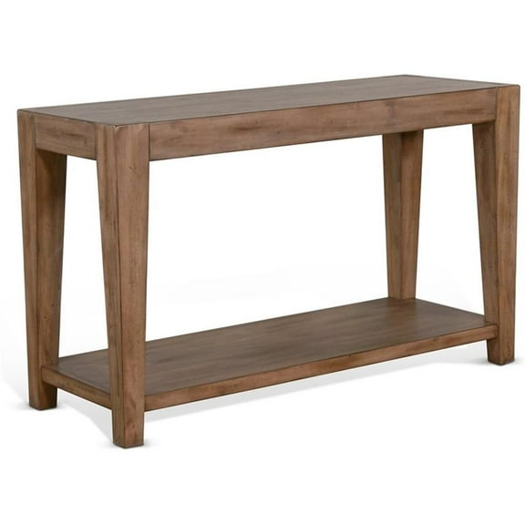 Pemberley Row Mahogany Taupe Brown Sofa Table Rectangular 50" Unassembled