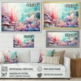 thumbnail image 4 of Designart "Submerged Coral Orchestra I" Coastal Coral Under Water Floater Framed Wall Art Living Room, 4 of 5