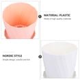 thumbnail image 5 of 3Pcs Plastic Round Flowerpots Plant Garden Planter with Planter Saucers, 5 of 8