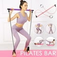 thumbnail image 1 of DEBGFS Aptoco Kit de Barre de Pilates avec Bande de Résistance, Bâton d'Exercice à Domicile Ajustable, Tonifiant, Gym, Violet, Violet, Aucun, 1 of 9