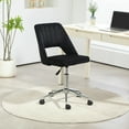 thumbnail image 2 of Vinsetto Armless Office Chair Swivel Computer Desk Chair, Black, 2 of 10