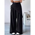 thumbnail image 5 of Women Wide Leg Baggy Flowy High Waisted Pants Loose Fit Casual Cozy Cute Y2k Trousers Black S, 5 of 7