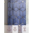 thumbnail image 6 of Blue Geometric Sheer Curtains 84 Inch Length 2 Panels Set, Ombre Modern Abstract Art Voile Window Treatment Rod Pocket Curtains Sheers Drapes for Bedroom/Living Room/Kitchen 52"x84"x2, 6 of 7