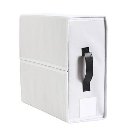 LINASHI Space-saving Foldable Storage Box Foldable Storage Bag Underwear Bra Organizer Storage Box with Zipper Handle Design Capacity Dustproof