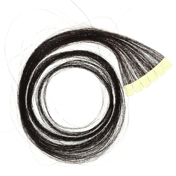 LOLIPPYY Black Human Hair Extensions Natural Real Hair Durable Reusable for Decorating and Styling
