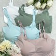 thumbnail image 1 of 4pcs Seamless Solid Bralettes, Comfortable Adjustable Straps Wireless Intimates Bra, Women's Lingerie & Underwear, 1 of 5