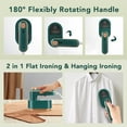thumbnail image 4 of Steamer for Clothes, 40W Handheld Garment Steamer, Steam Iron, Portable Travel Fabric Wrinkles Remover, Handheld Mini Steam Iron, 15s Fast Heat-up, Valentines Day Gifts, Green, 4 of 12