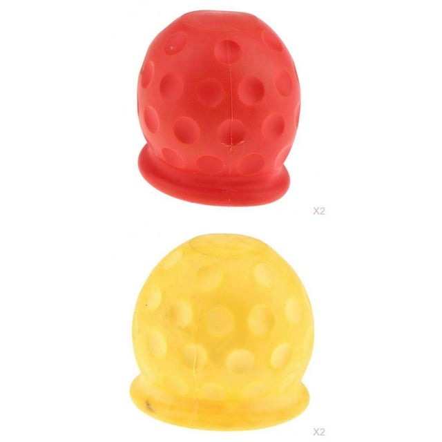 Cover for Trailer Coupling Golf Ball Protective for Trailer Coupling, 4 Pieces 2pcs Yellow