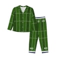 thumbnail image 1 of Balery American Football Field Conjunto de Pijama con Estampado para Mujer, Conjunto de Dos Piezas con Manga Larga, Ropa de Dormir Suave con Bolsillos, Pijamas Cómodos-Medium, 1 of 7